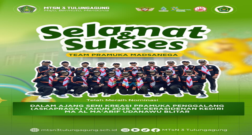 Pramuka MTsN 3 Tulungagung Meraih Prestasi Membanggakan di Ajang ASKAPRAGA 2025