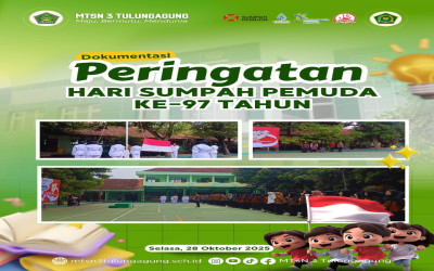 Semangat Sumpah Pemuda Kobarkan Jiwa Persatuan di MTsN 3 Tulungagung